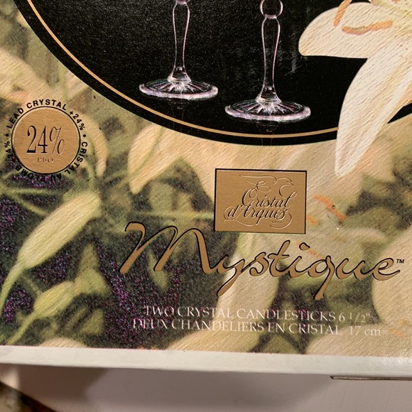 Crystal candle holders, set of 2 - Picture 6 of 6